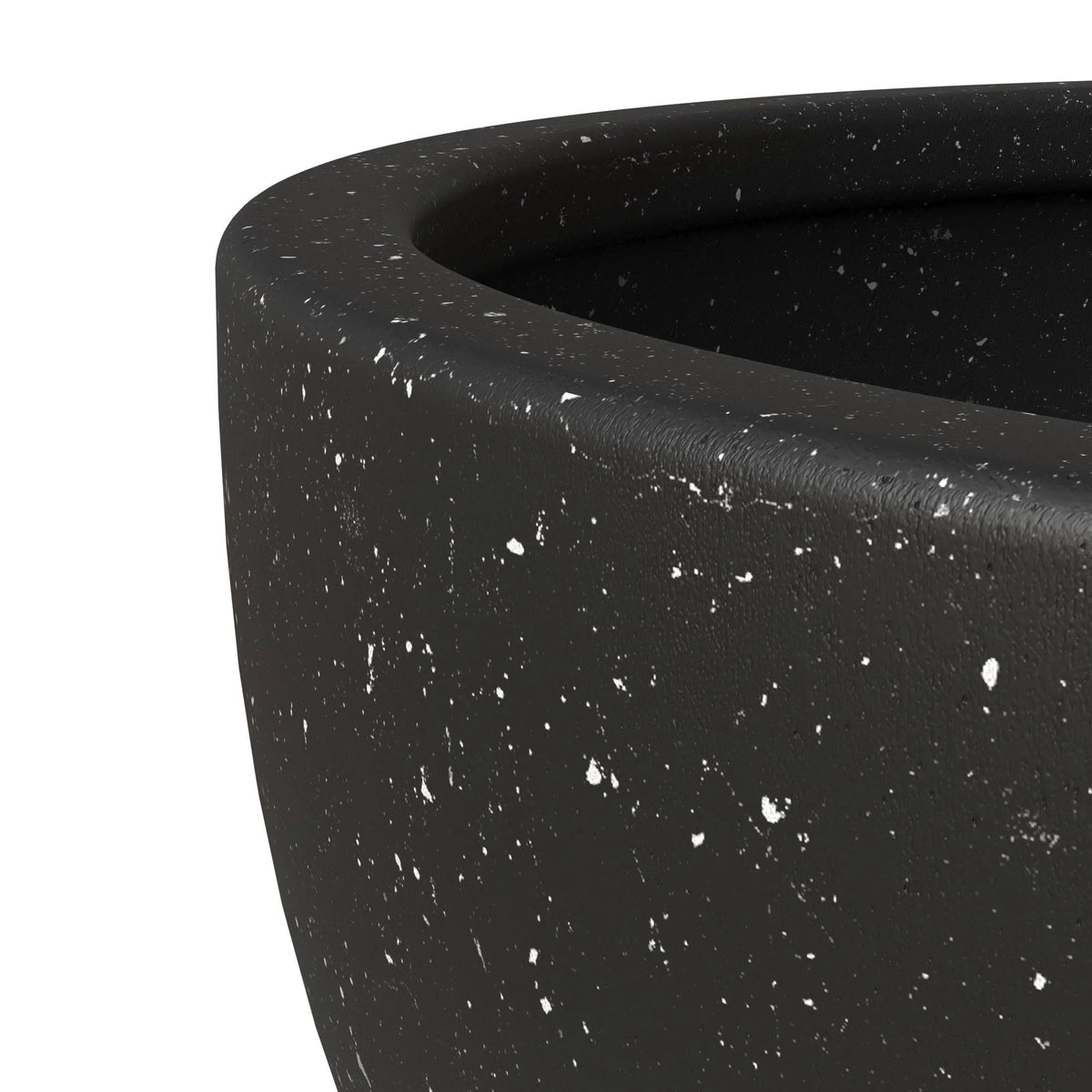 Iris Modern 3-Piece Round Planter Pot Set in Fiberstone and Clay Weather Resistant Design - Elax Furniture