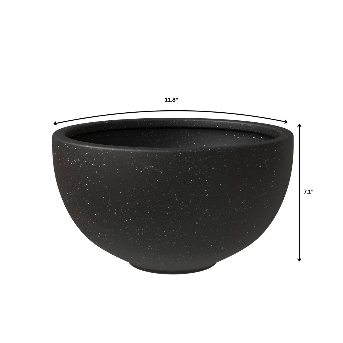 Iris Modern 3-Piece Round Planter Pot Set in Fiberstone and Clay Weather Resistant Design - Elax Furniture