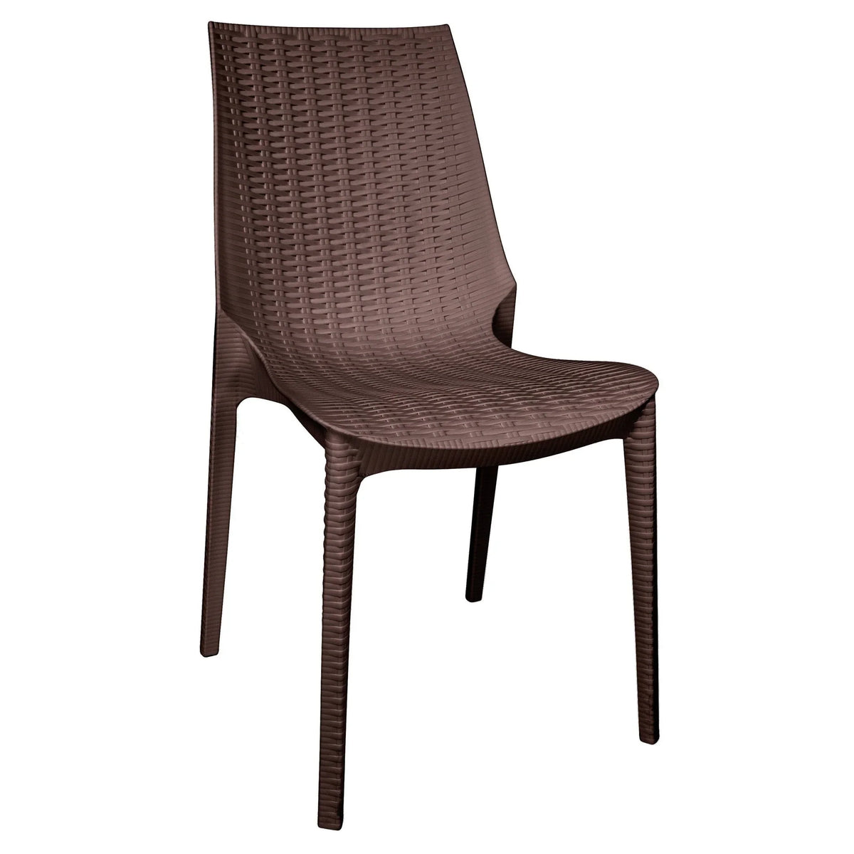 Kent Mid-Century Modern Weave Design 5-Piece Outdoor Patio Dining Set - Elax Furniture