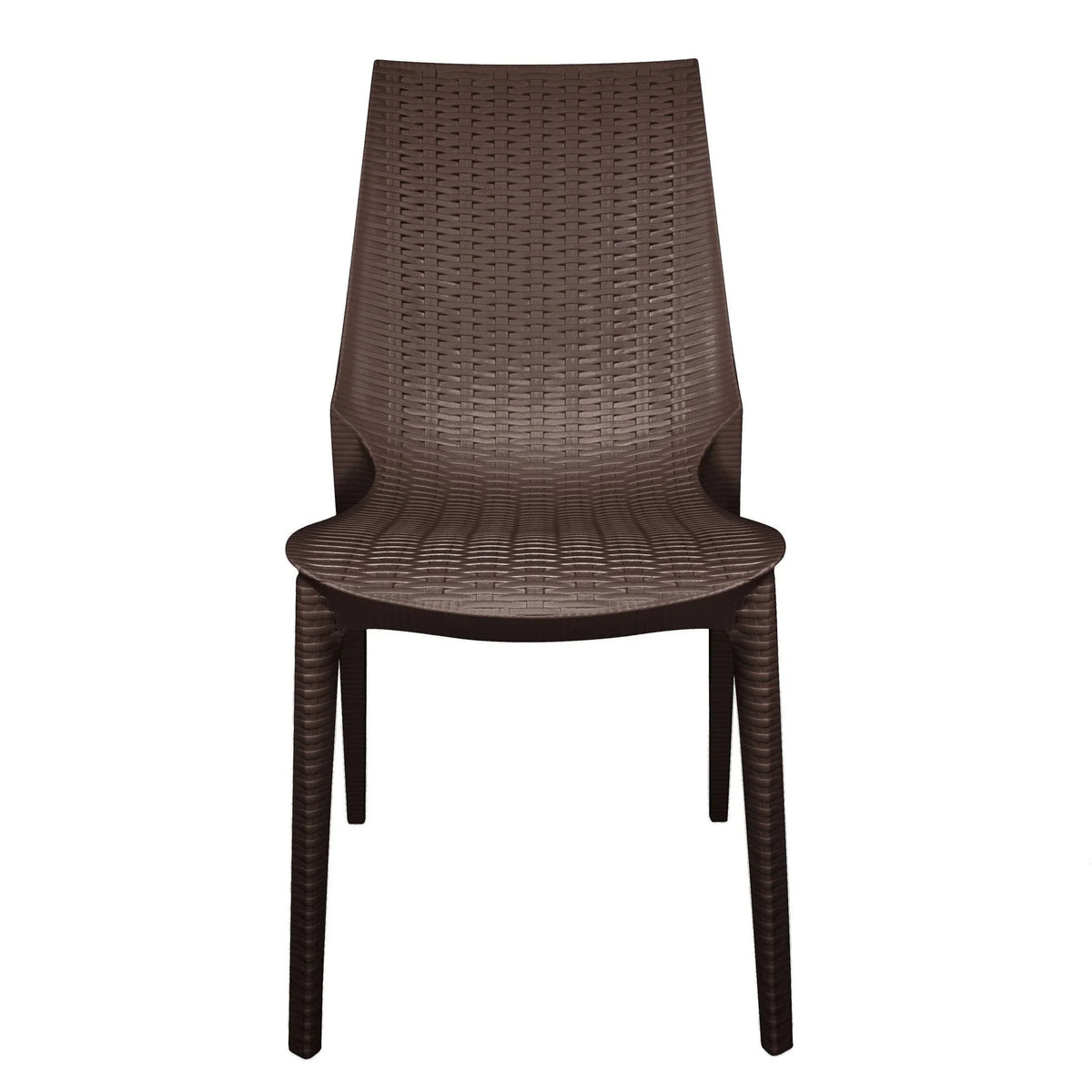 Kent Mid-Century Modern Weave Design 5-Piece Outdoor Patio Dining Set - Elax Furniture