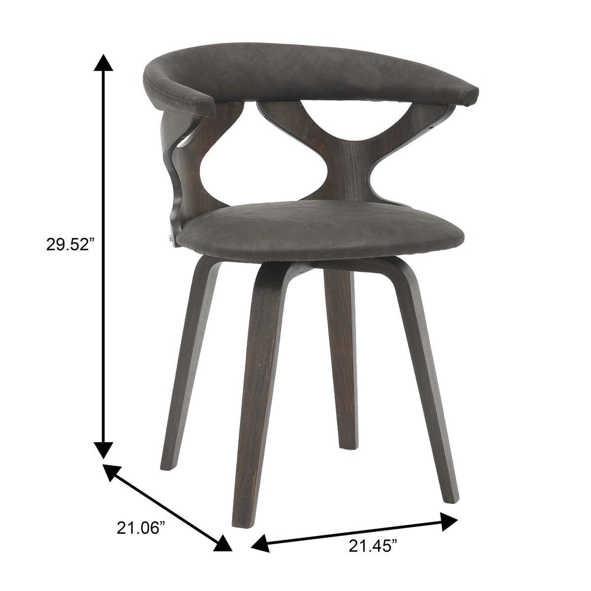Klyne Modern Wooden Dining Chair With Walnut Color Frame - Elax Furniture