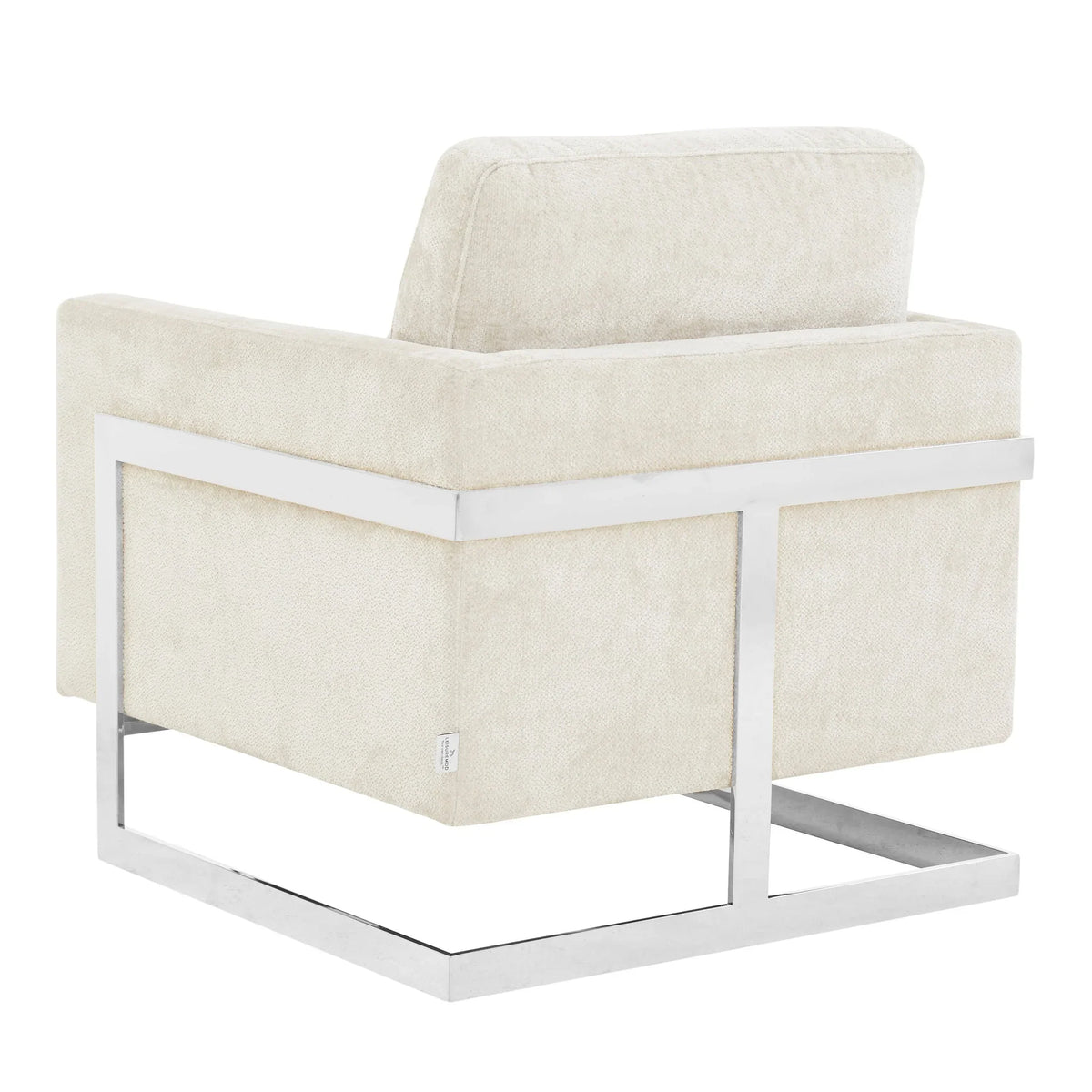 Lincoln Accent Chair Upholstered in Boucle with Black Stainless-Steel Frame - Elax Furniture