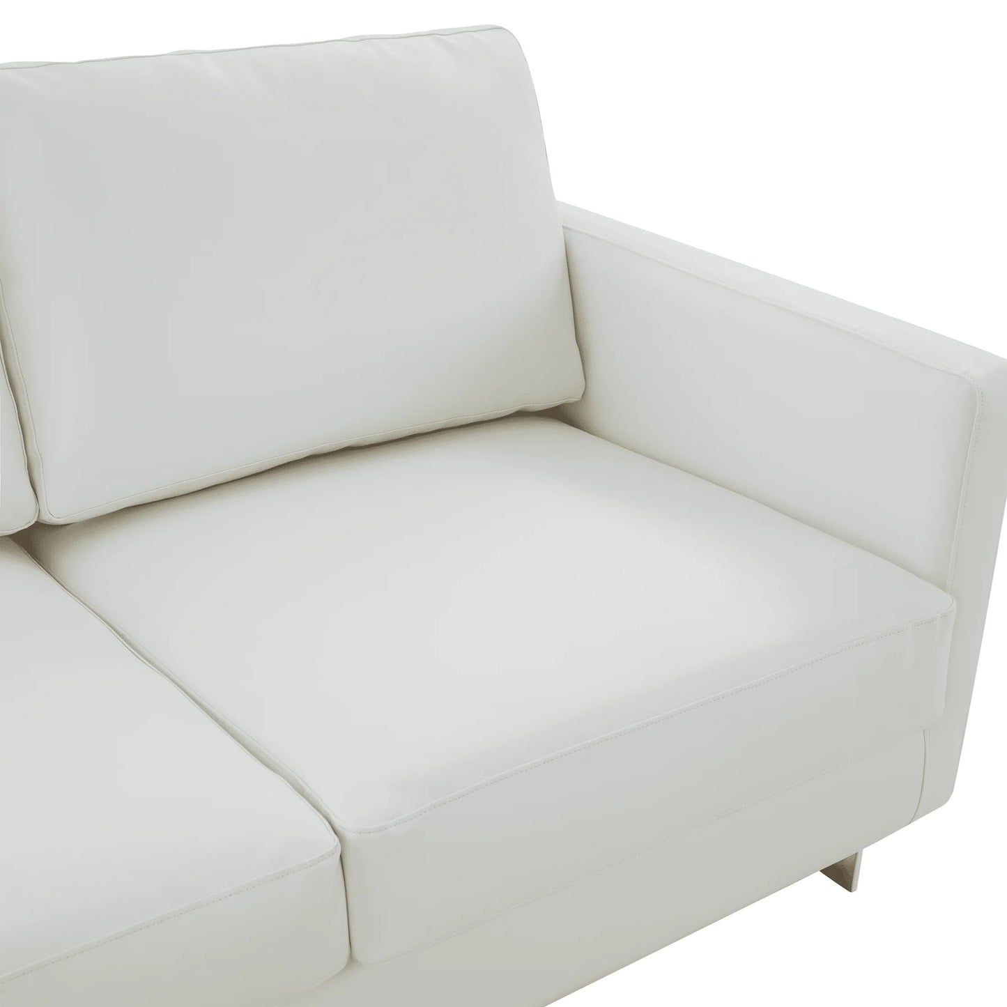 Lincoln 3-Seater Sofa Upholstered in Leather with Chrome Stainless Steel Frame - Elax Furniture
