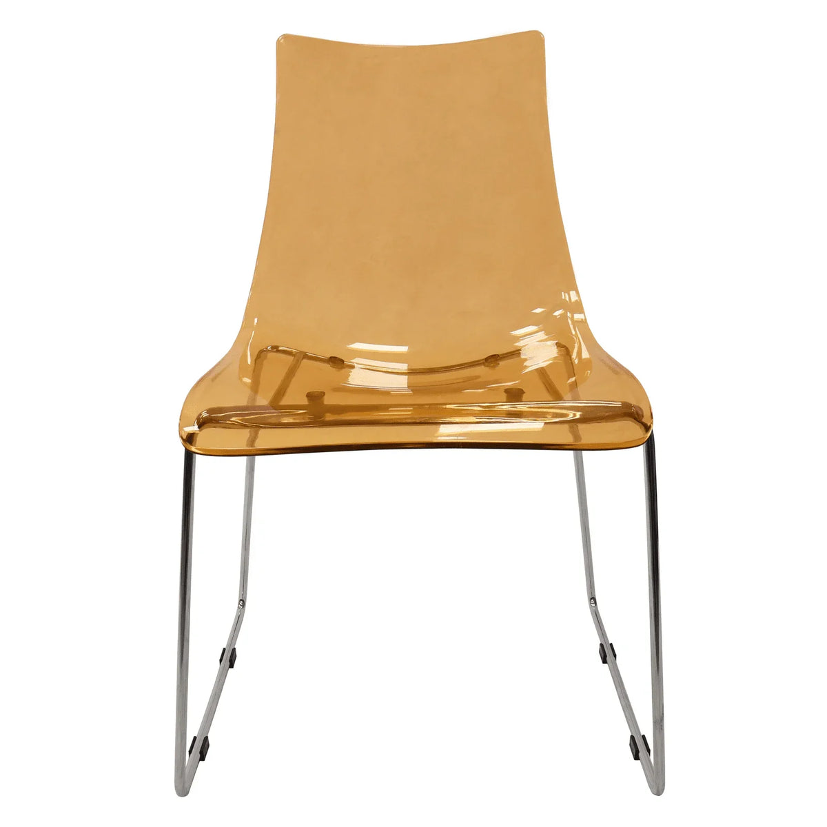Lima Modern Acrylic Dining Chair With Chrome Base - Elax Furniture