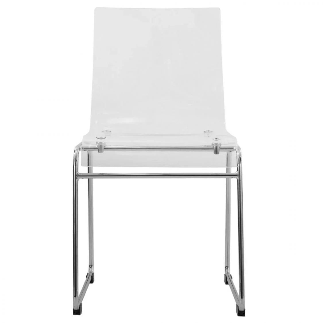 Lima Modern Acrylic Dining Chair With Chrome Base - Elax Furniture