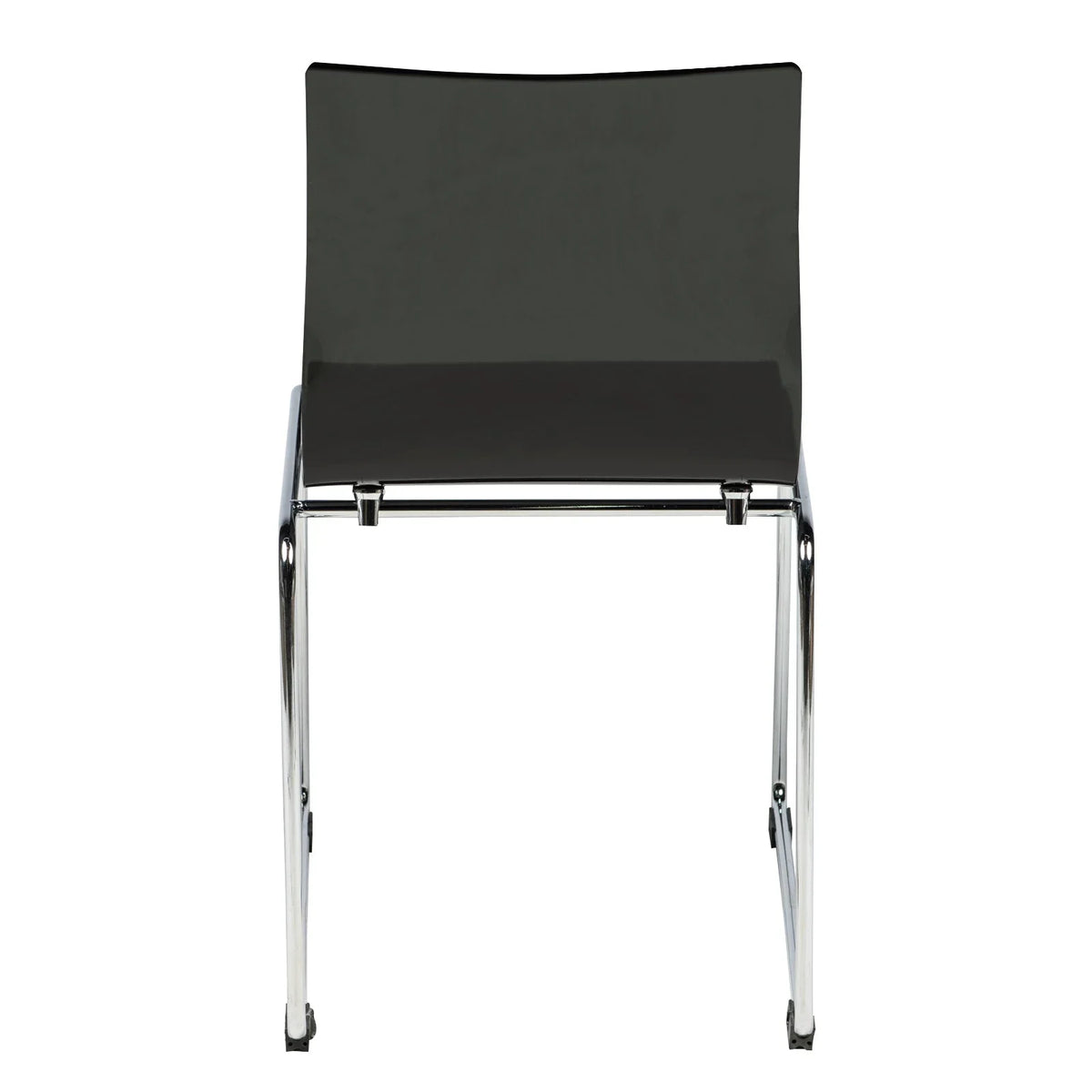 Lima Modern Acrylic Dining Chair With Chrome Base - Elax Furniture
