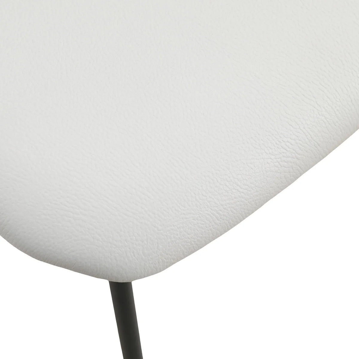 Lyra Leather Dining Chair with a Beech Wood Curved Back and Iron Legs - Elax Furniture