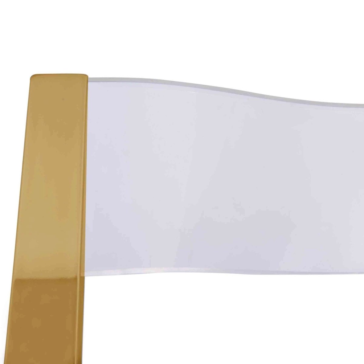 Menno Modern Acrylic Gold Base Folding Chair Dining Chair Leisuremod