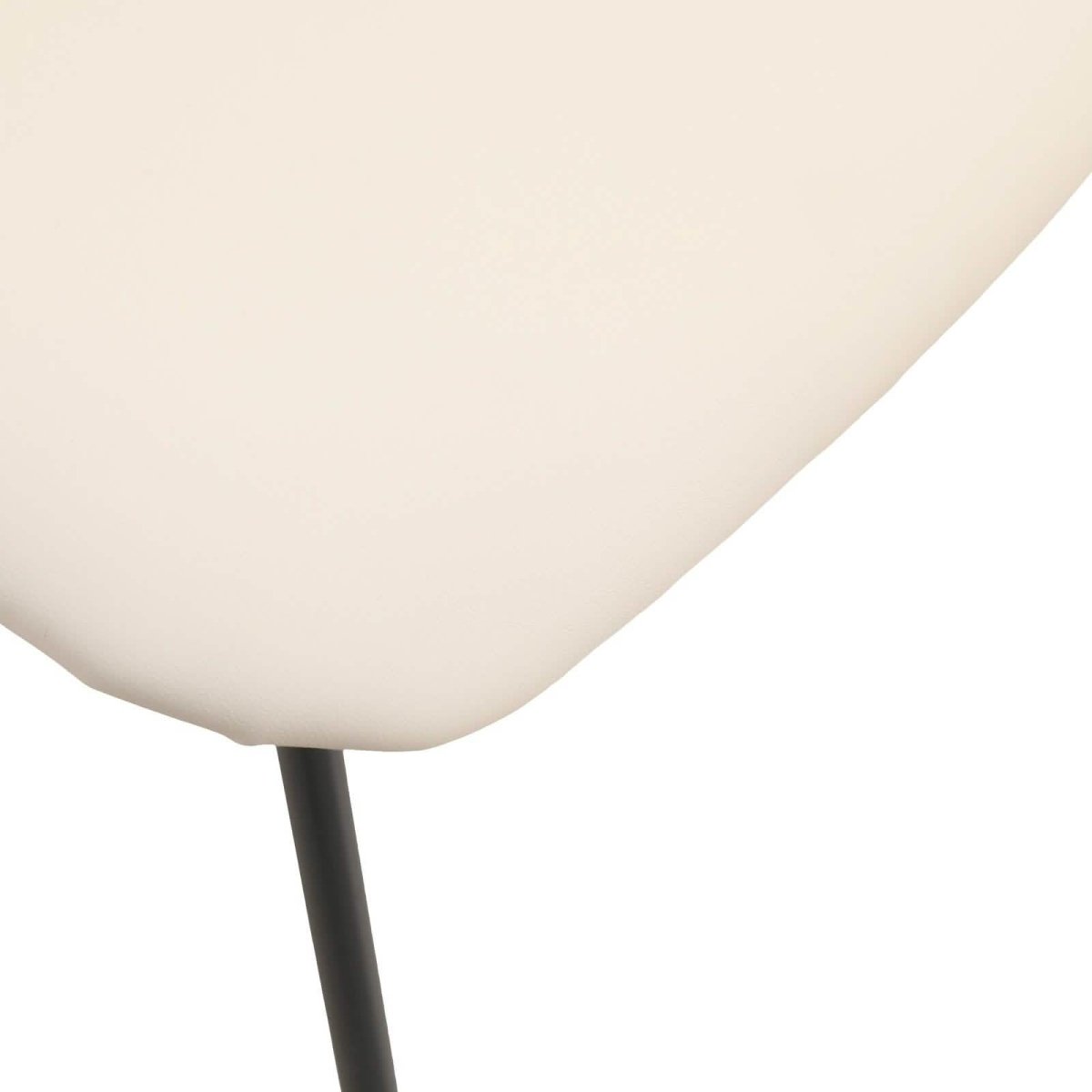 Lyra Leather Dining Chair with a Beech Wood Curved Back and Iron Legs Walnut Taupe Dining Chair Leisuremod