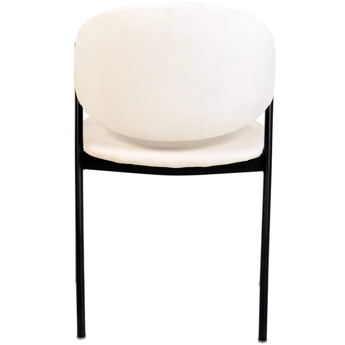 Savor Dining Chair in Leather/Polyester with Curved and Open-Back Design Grey Dining Chair Leisuremod