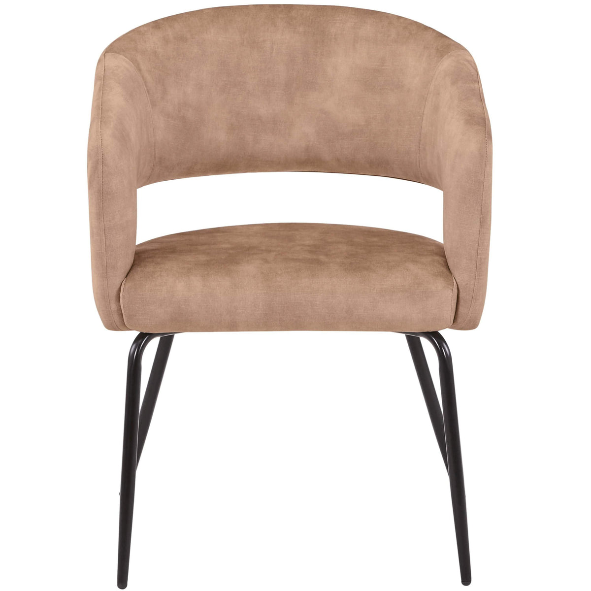 Verve 5-Piece Dining Set with 36" Round Dining Table in Black MDF Top and 4 Dining Chairs Upholstered in Velvet/Leather - Elax Furniture