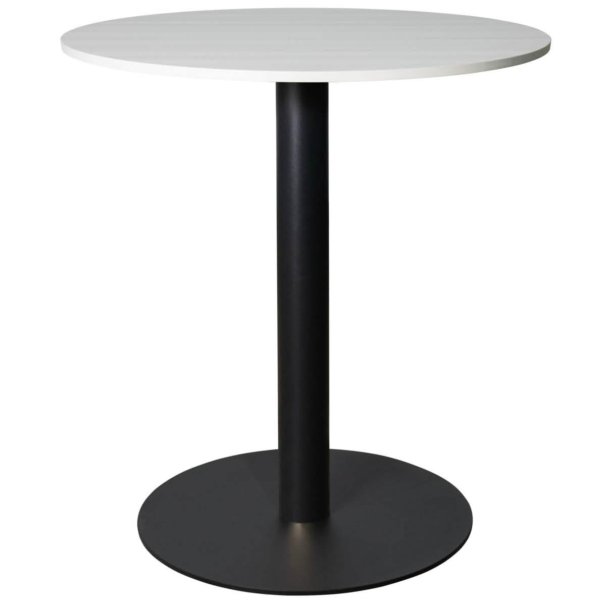 Vail Collection Dining Table Black Base With 27"/36" Round Black MDF Wood/Sintered Stone Top 27 Inches Light Wood Brown Wood Dining Table Leisuremod