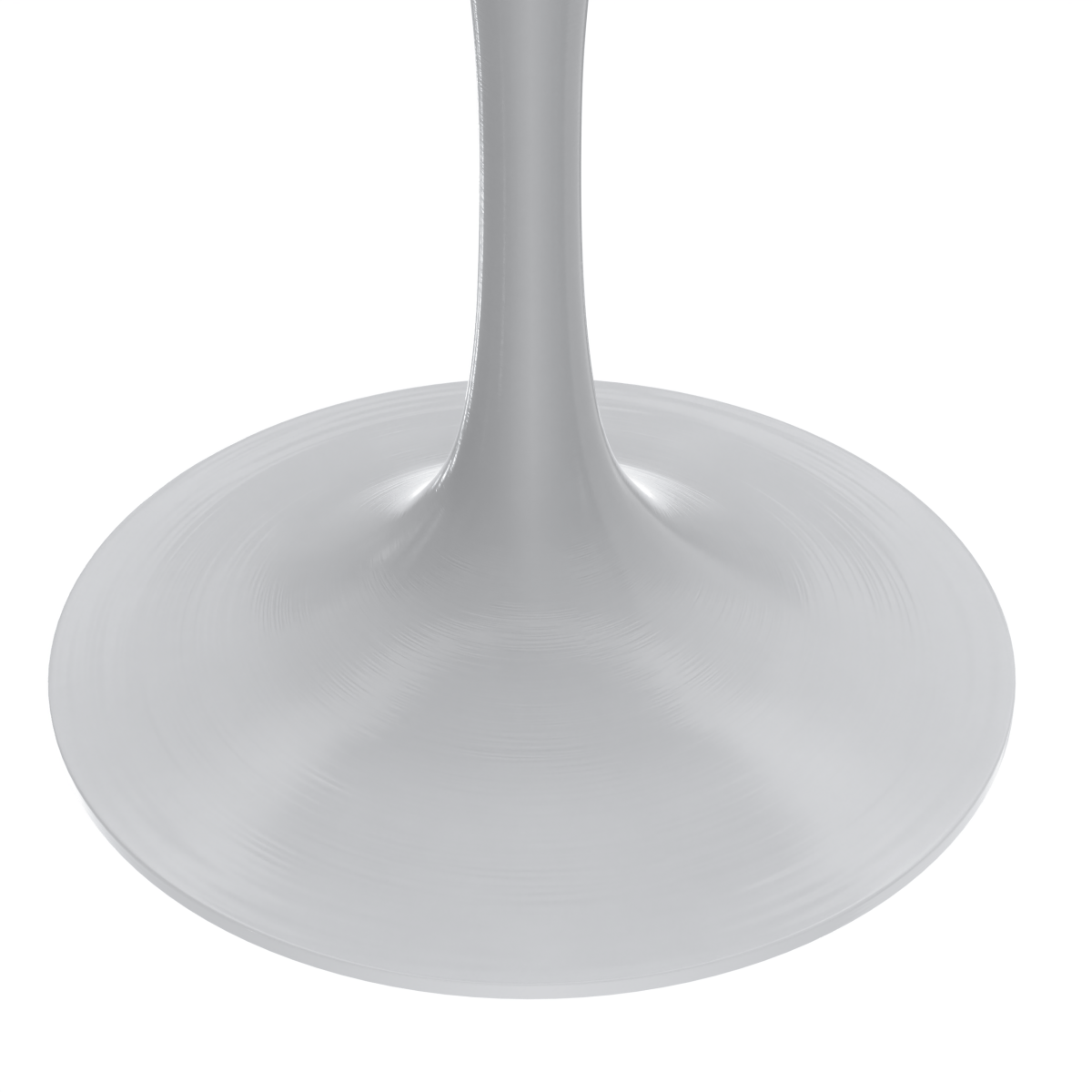 Verve Round Dining Table with MDF/Sintered Stone/Resin Tabletop in White Stainless Steel Pedestal Base Sintered Stone 36 Inch Grey Dining Table Leisuremod