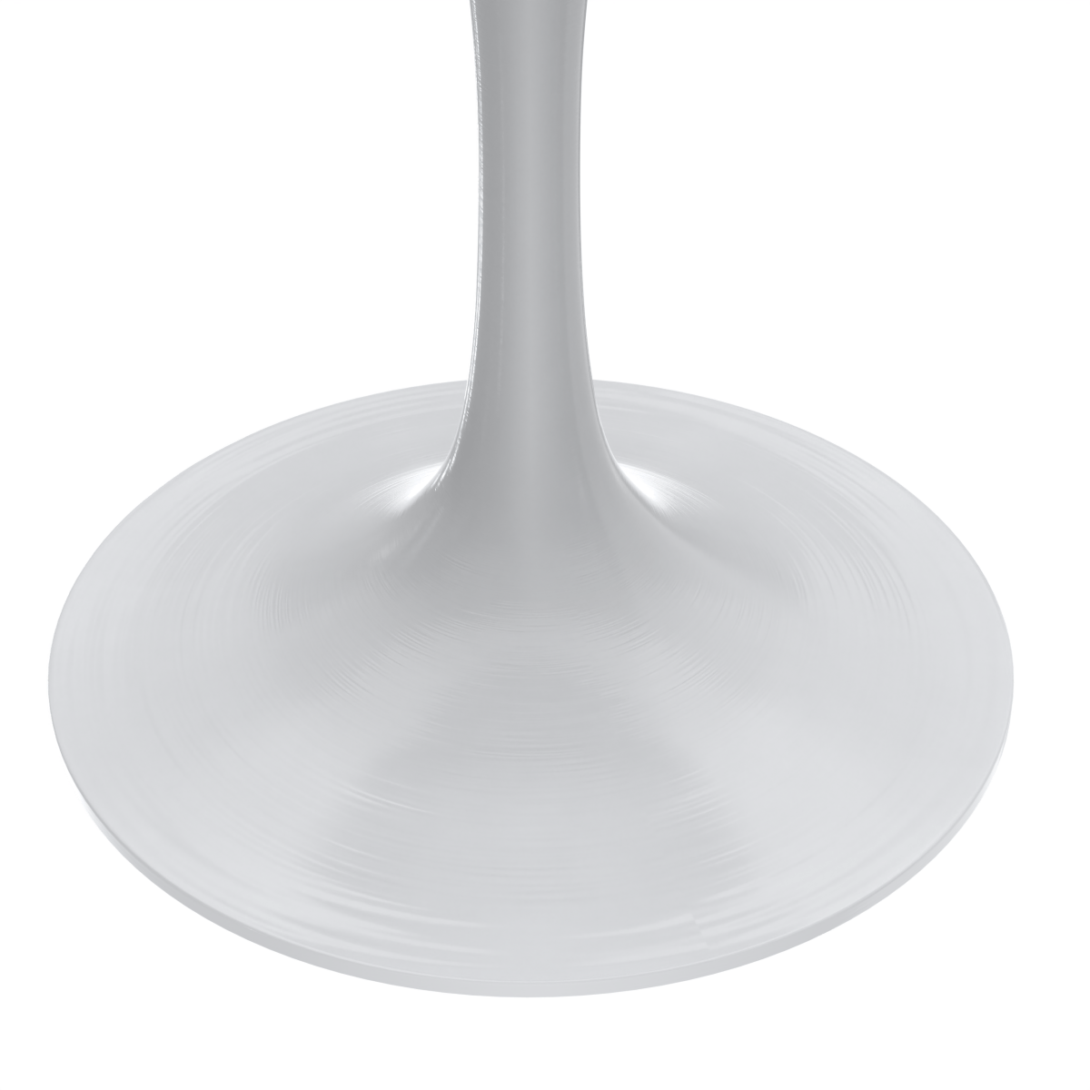 Verve Round Dining Table with MDF/Sintered Stone/Resin Tabletop in White Stainless Steel Pedestal Base Sintered Stone 27 Inch Black Dining Table Leisuremod