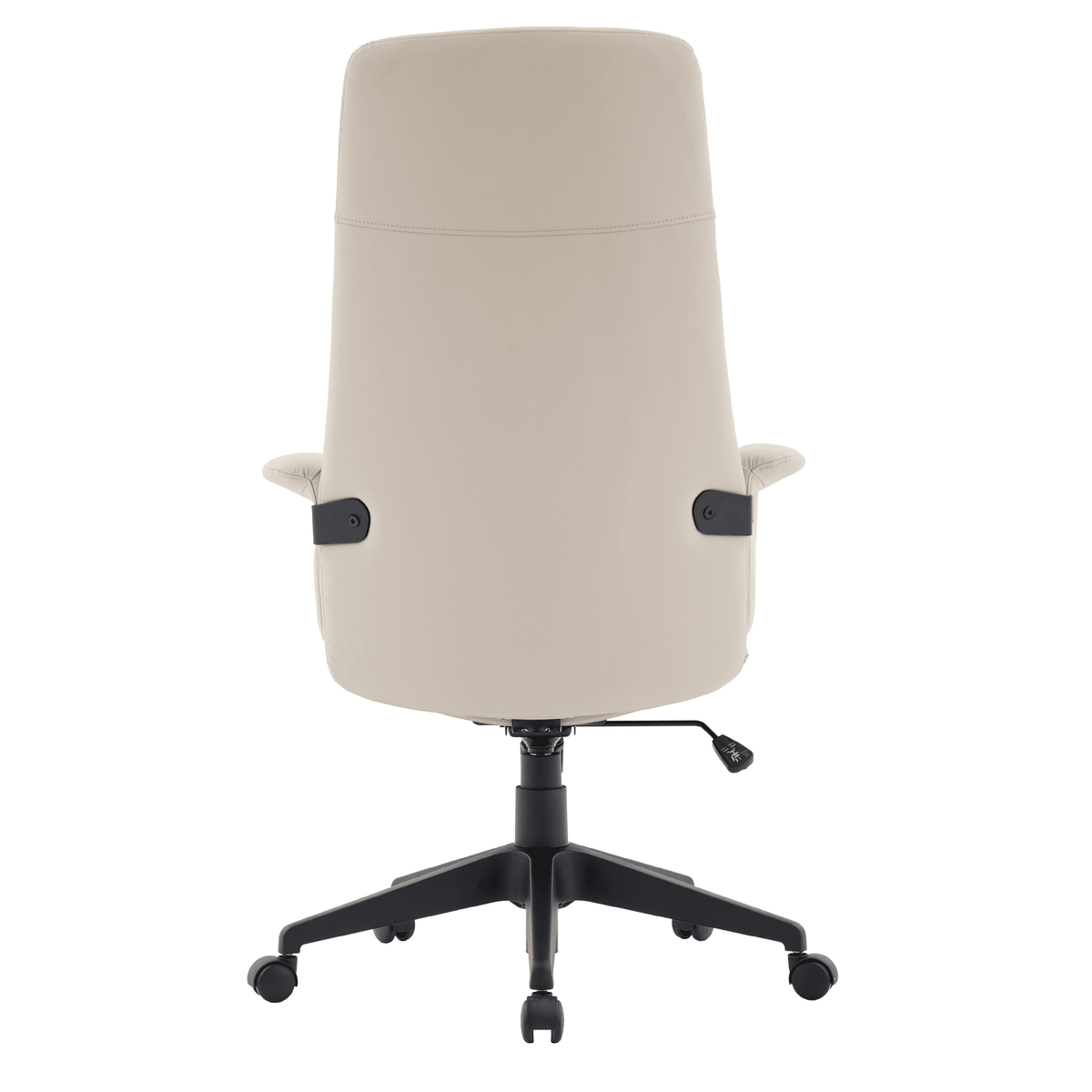 Inifini High-Back Leather Ergonomic Office Chair With Lumbar Support, Adjustable Hight and Swivel Tan Office Chair Leisuremod