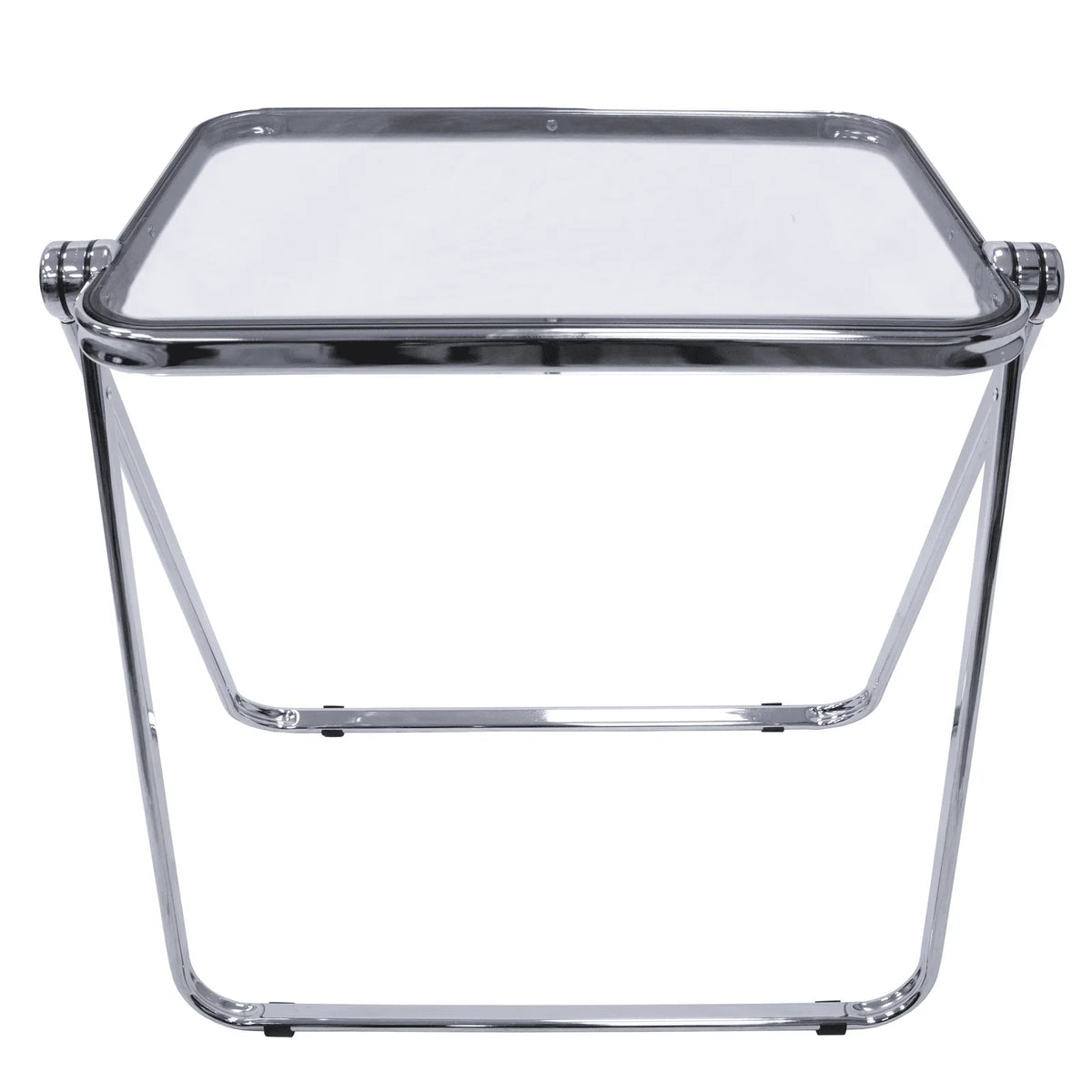 Square Folding Side Table with Plastic Tabletop and Iron Frame - Elax Furniture