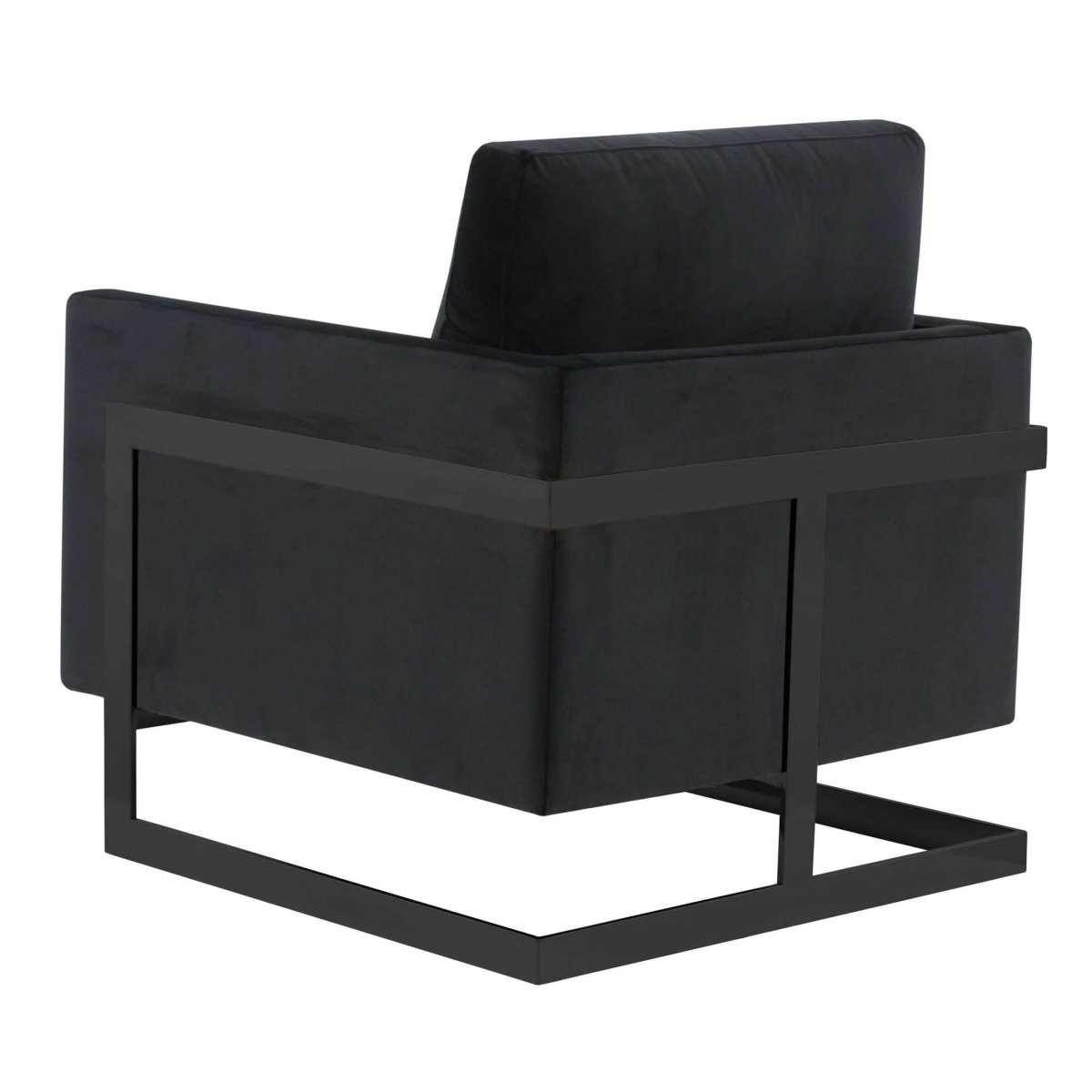 Lincoln Modern Upholstered in Fabric Single Seater Sofa With Gold/Black/White Metal Frame Velvet Gold Light Grey Sofa Leisuremod