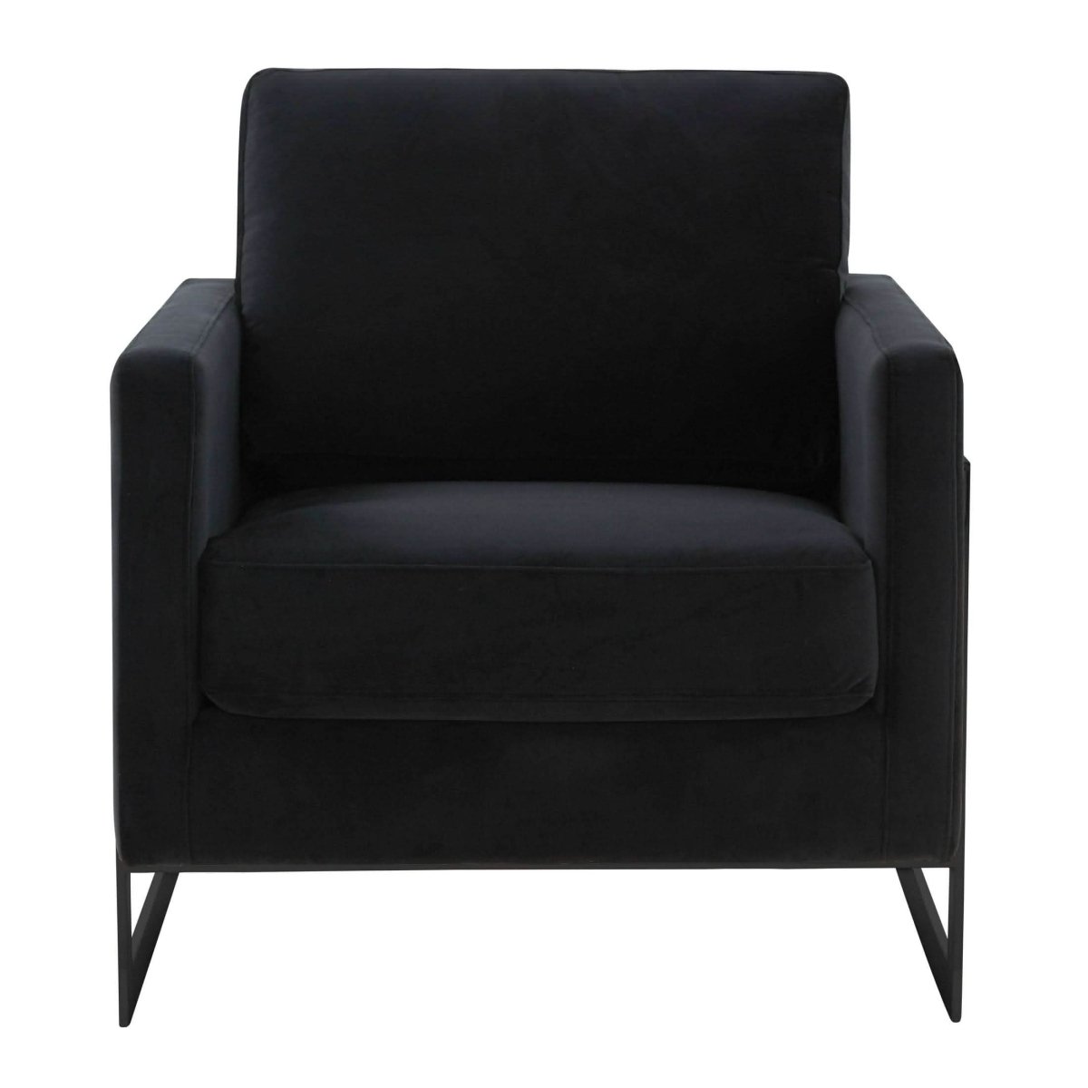 Lincoln Modern Upholstered in Fabric Single Seater Sofa With Gold/Black/White Metal Frame Velvet Gold Light Grey Sofa Leisuremod