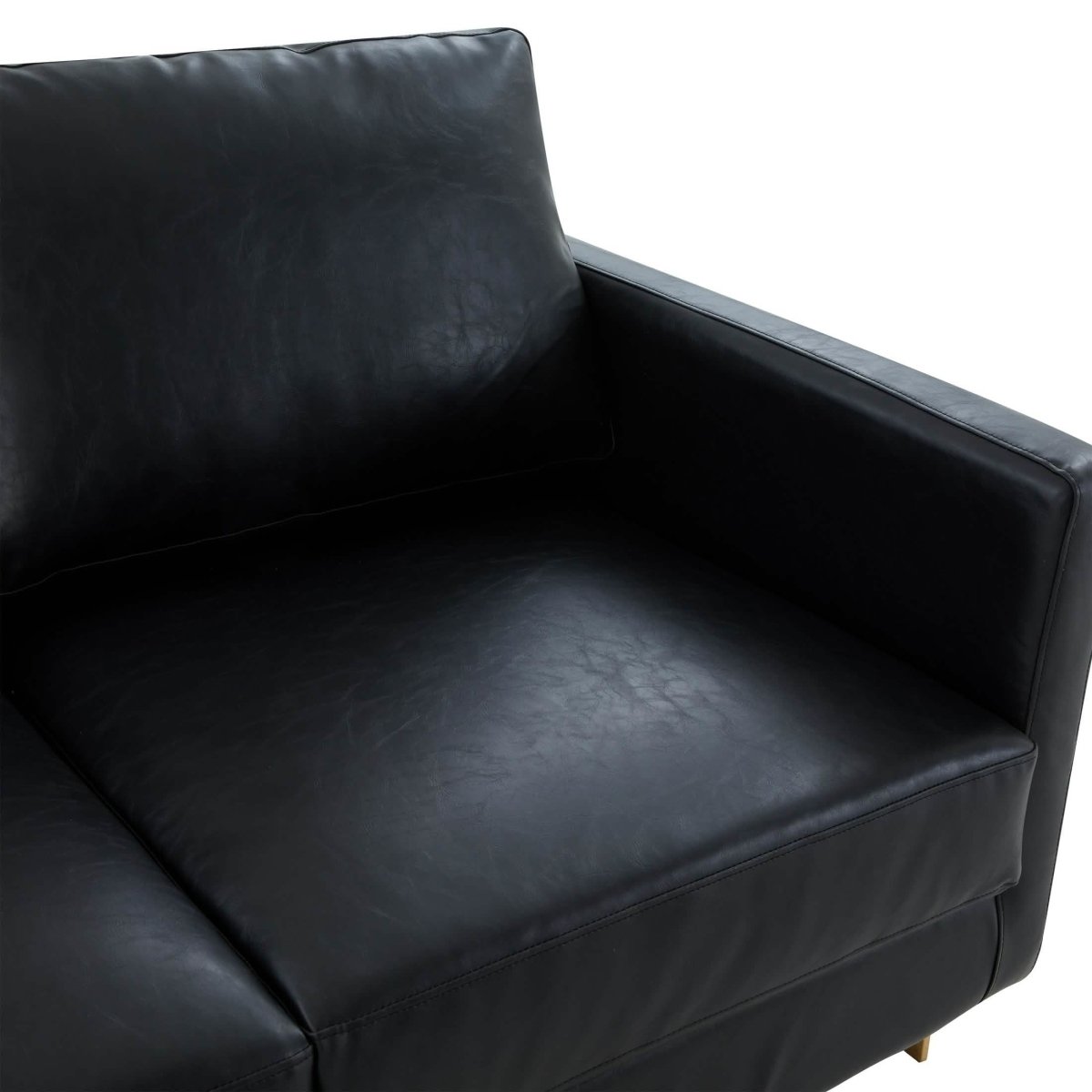 Lincoln Velvet/Leather Upholstered Loveseat with Gold/Black/Silver Steel Frame & Removable Cushions Velvet Gold Purple Sofa Leisuremod