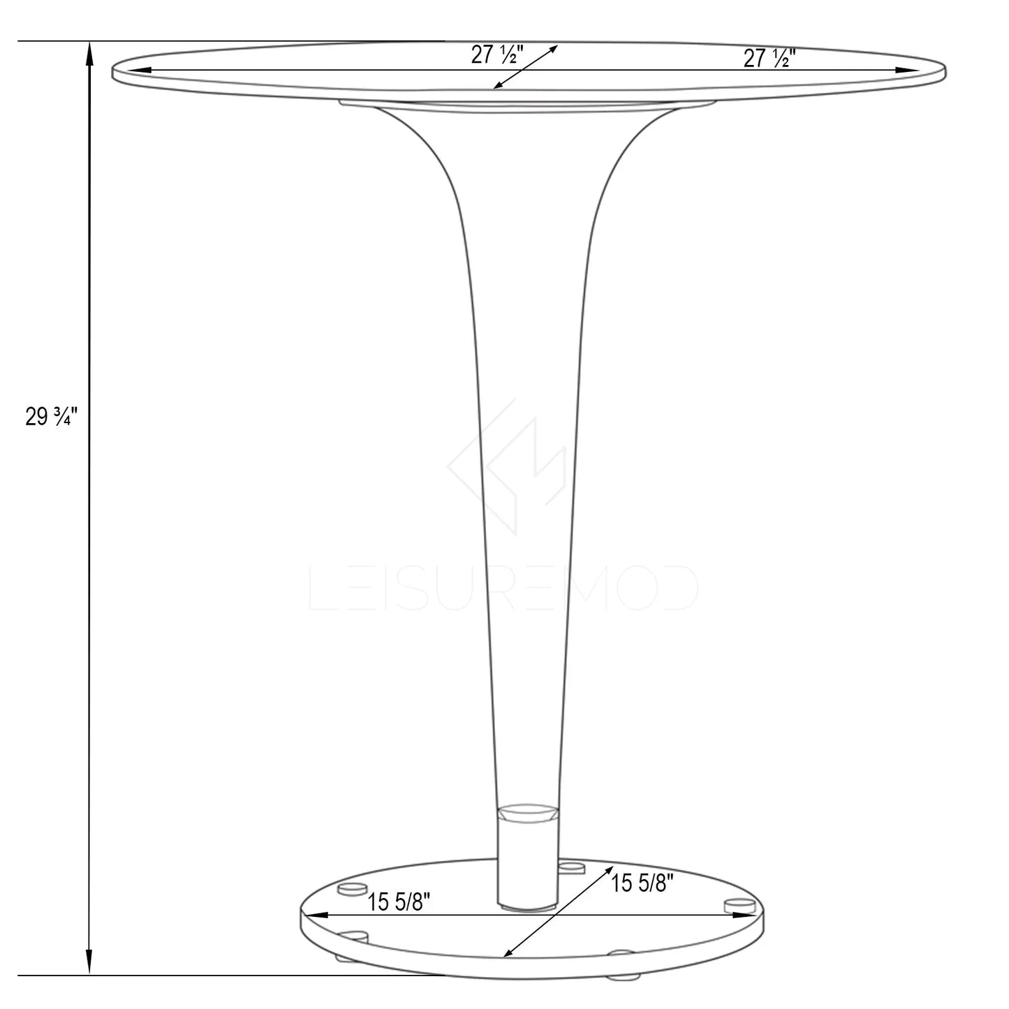 Lonia Modern Clear Glass Top Dining Table With Acrylic Base - Elax Furniture