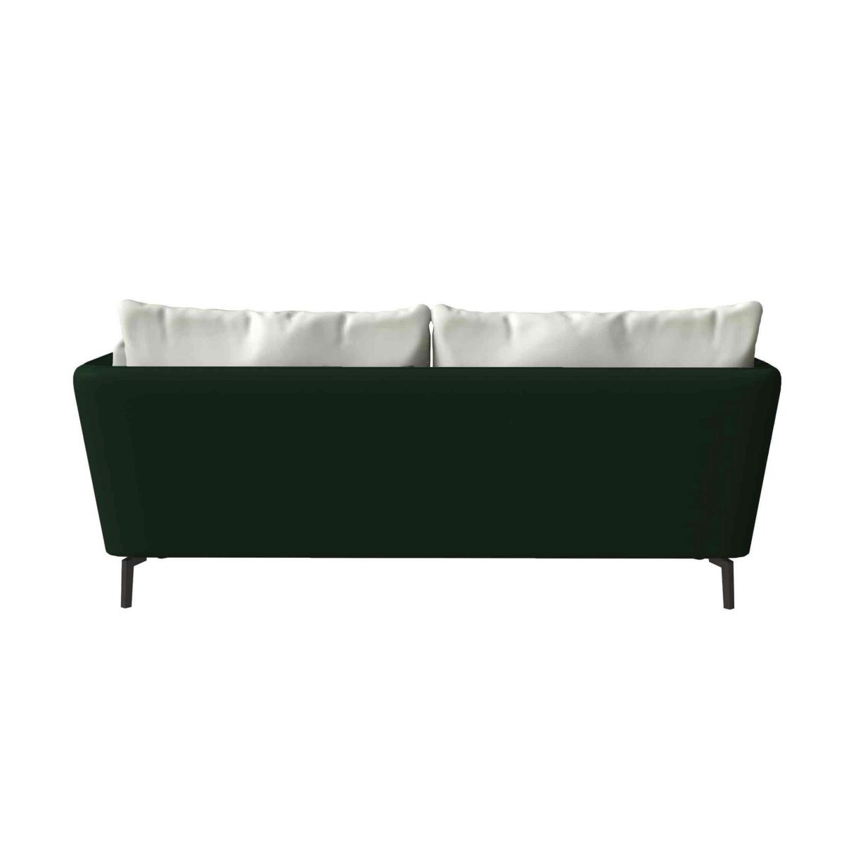 Luxify 3-Seater Leather Sofa with Stainless Steel Legs and Removable Cushions Green Sofa Leisuremod