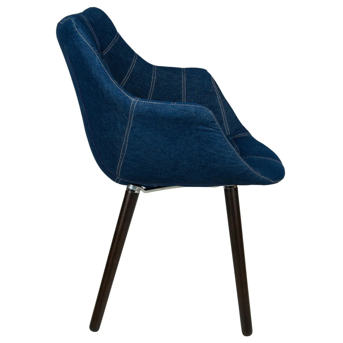 Milburn Modern Tufted Denim Lounge Accent Armchair - Elax Furniture