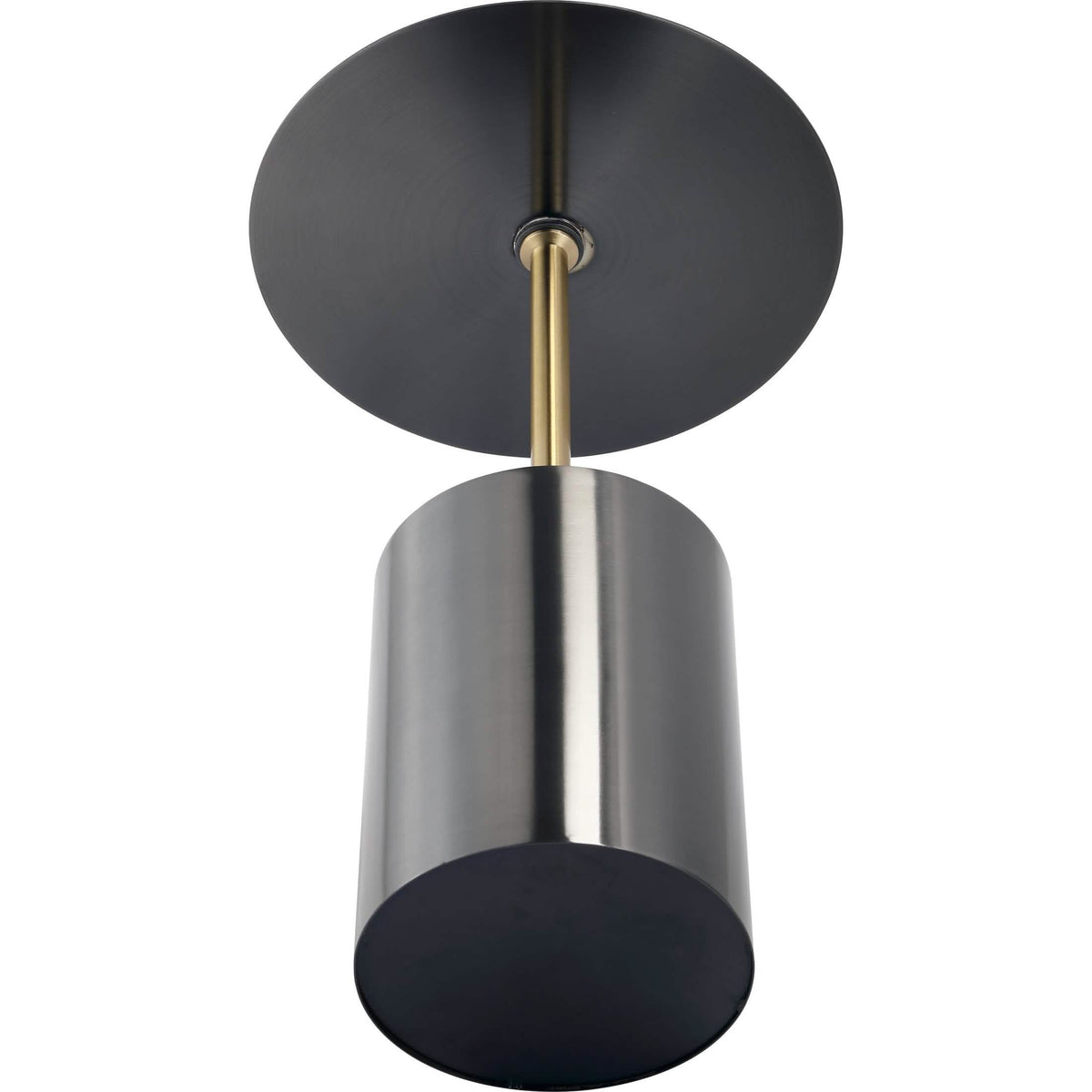 Malta Round Side Table Modern Accent End Table with Stainless Steel Pedestal Base Black Side Table LeisureMod