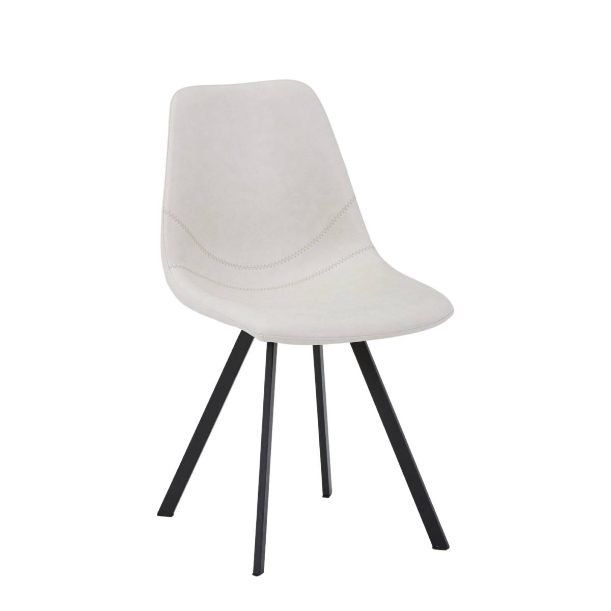 Markley Leather Dining Chair With Black/Gold Metal Legs Black Cream Dining Chair Leisuremod