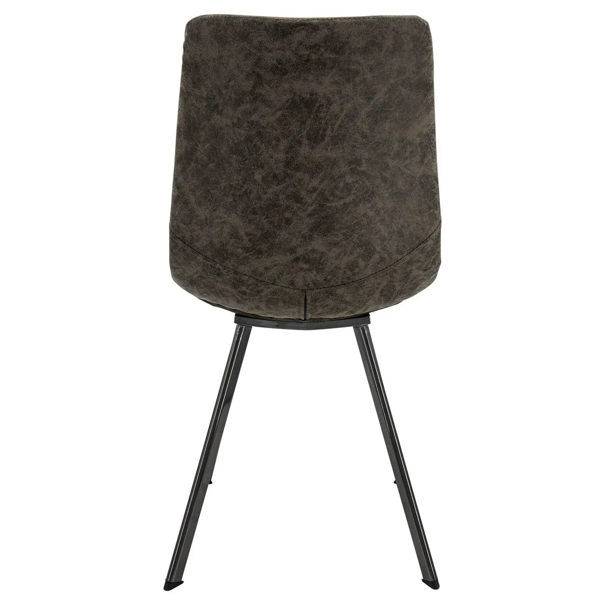 Markley Leather Dining Chair With Black/Gold Metal Legs (Open Box) - Elax Furniture