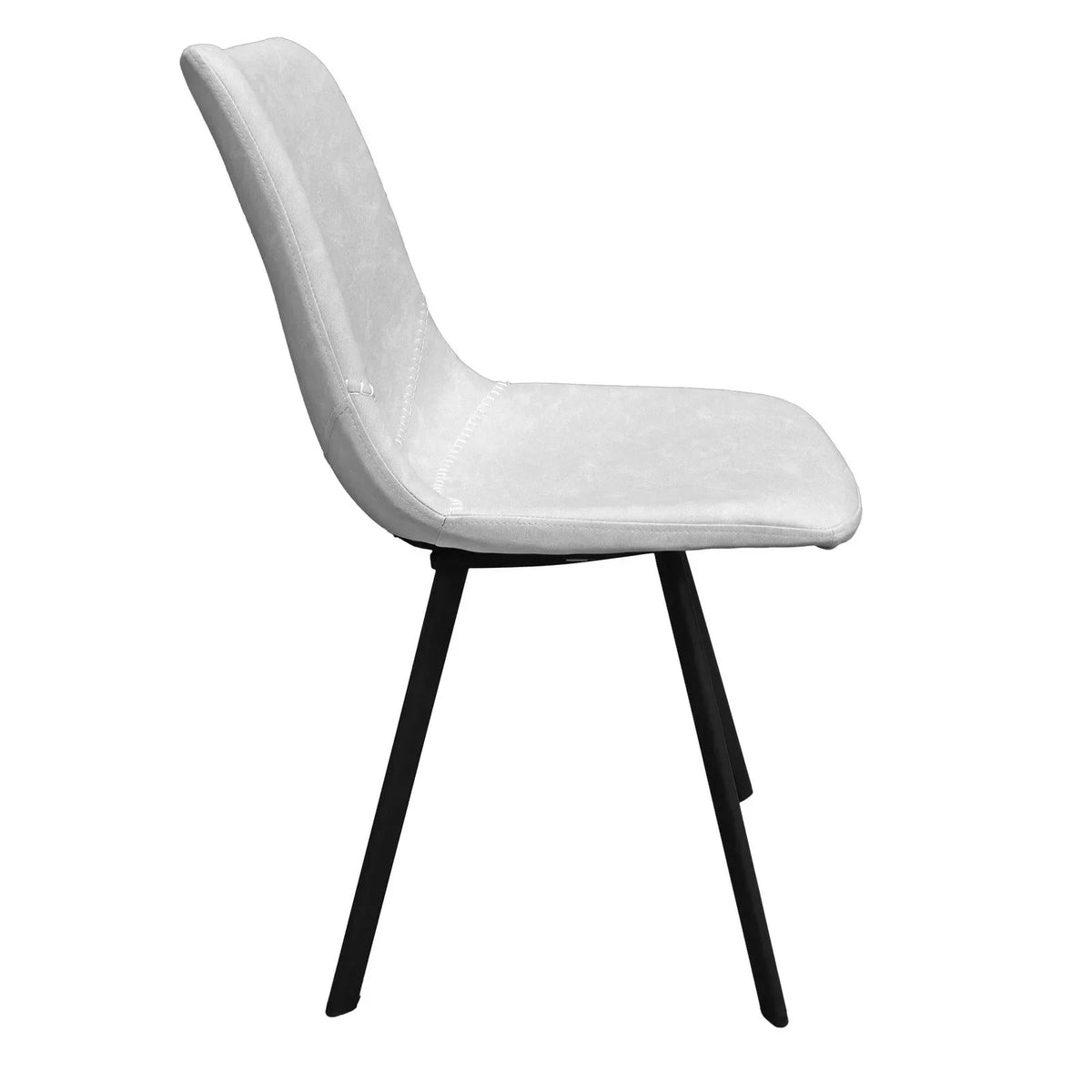 Markley Leather Dining Chair With Black/Gold Metal Legs (Open Box) - Elax Furniture