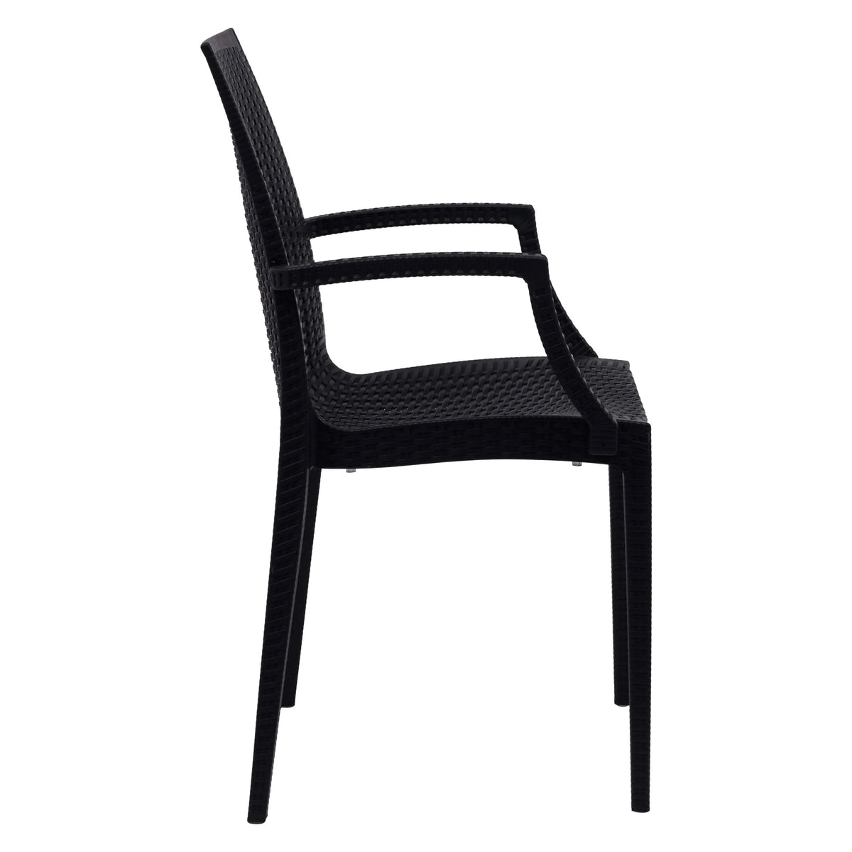 Mace Mid-Century 7-Piece Outdoor Dining Set: 4 Side Chairs & 2 Armchairs - Elax Furniture