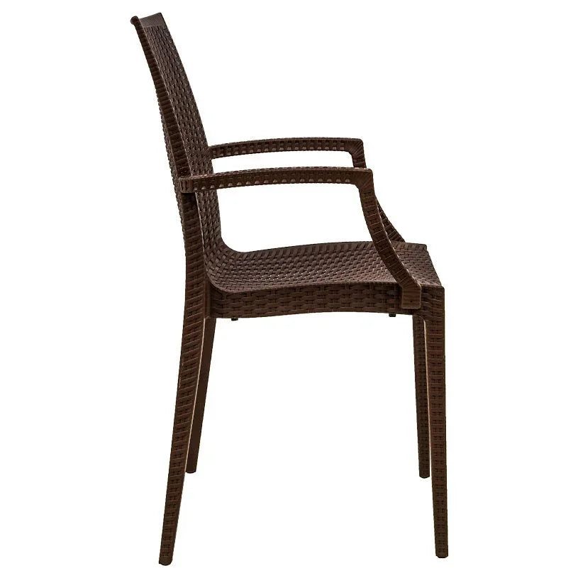Mace Patio Outdoor Dining Armchair with Weave Design in Polypropylene (Open Box) - Elax Furniture