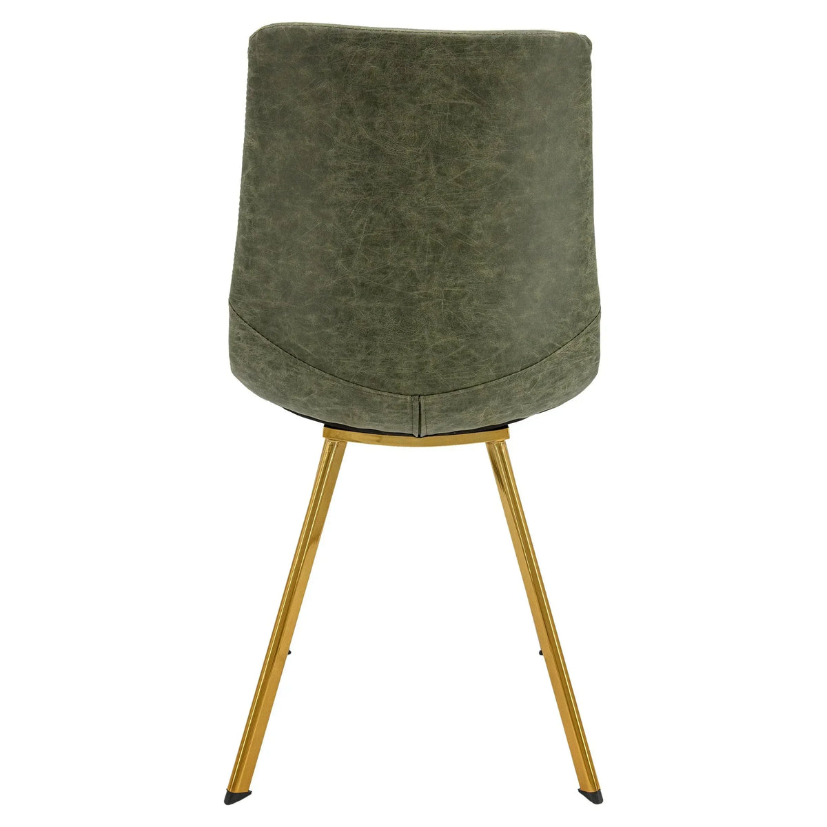 Markley Leather Dining Chair With Black/Gold Metal Legs (Open Box) - Elax Furniture