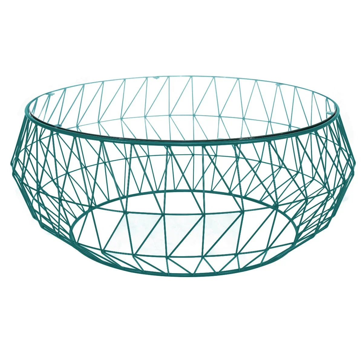 Malibu Modern Round Glass Top Coffee Table With Chrome Base - Elax Furniture
