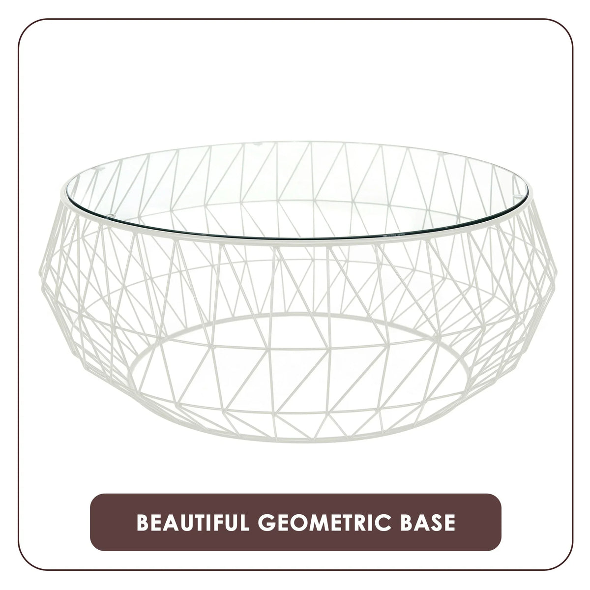 Malibu Modern Round Glass Top Coffee Table With Chrome Base - Elax Furniture