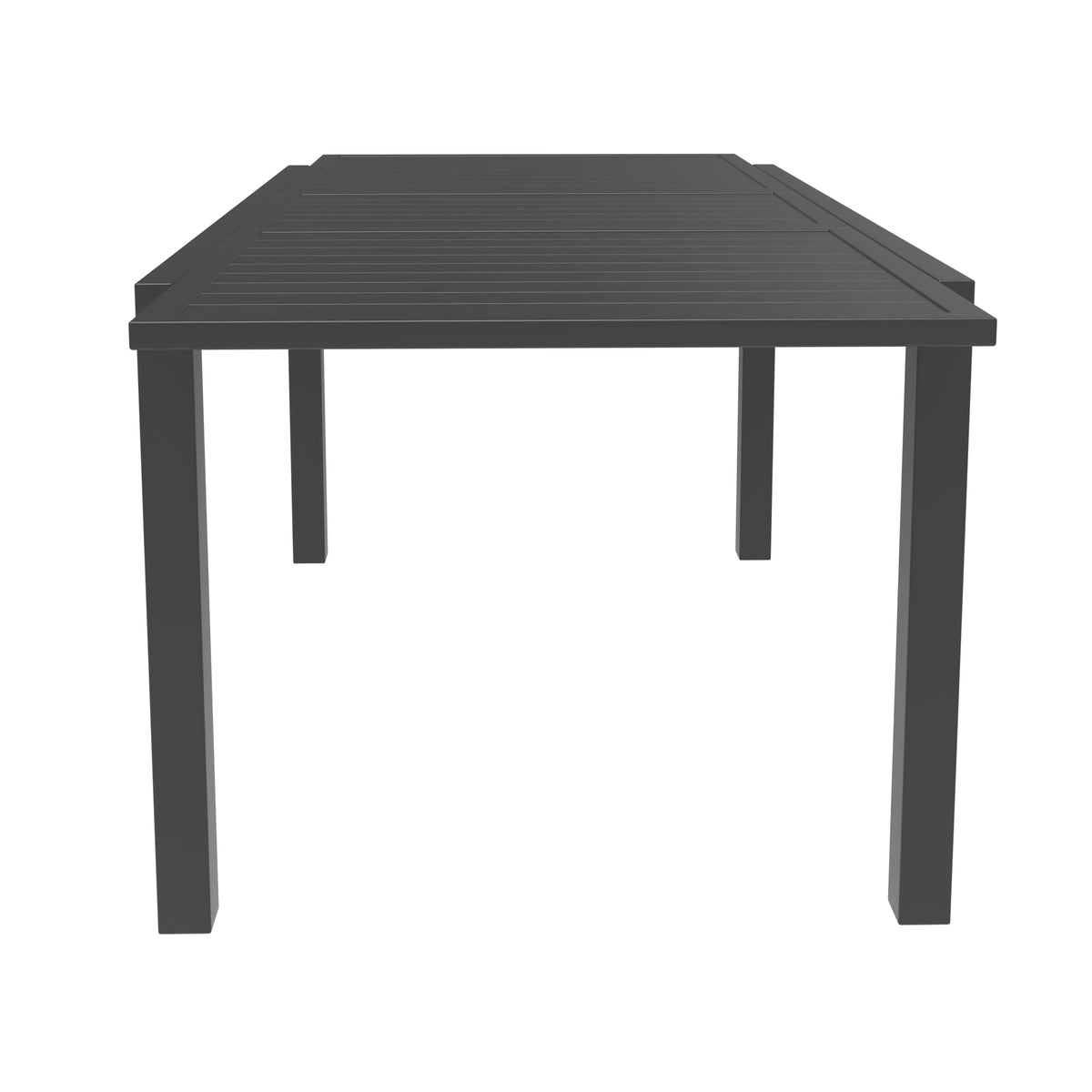 Marlin Extenable Outdoor Dining Table 78-118 in Black Aluminum - Elax Furniture