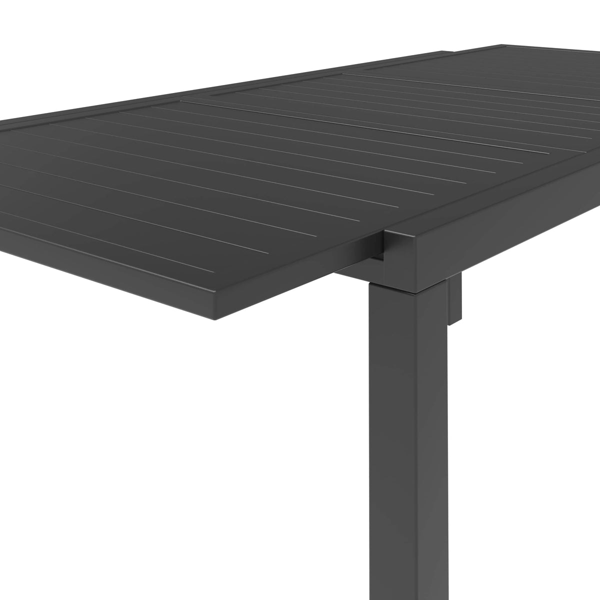 Marlin Extenable Outdoor Dining Table 78-118 in Black Aluminum - Elax Furniture