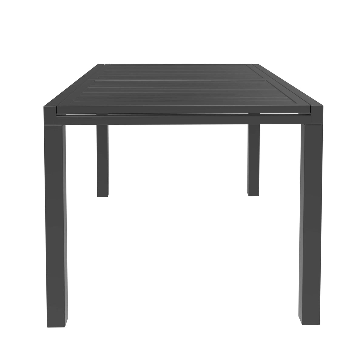 Marlin Extenable Outdoor Dining Table 78-118 in Black Aluminum - Elax Furniture