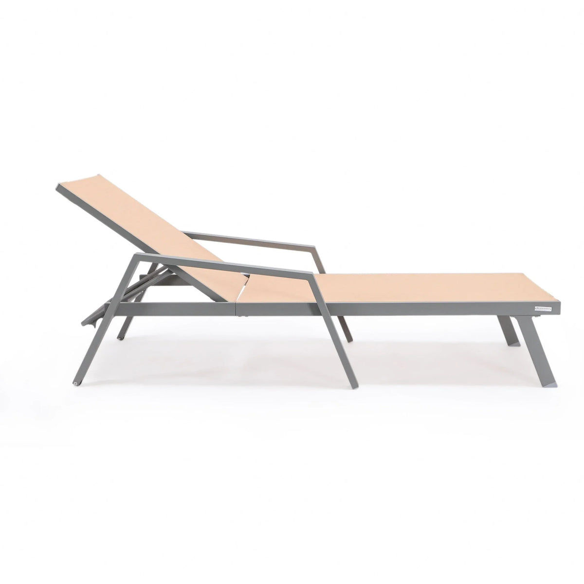 Marlin Aluminum Outdoor Chaise Lounge Chair with Sling Fabric Seat - Elax Furniture