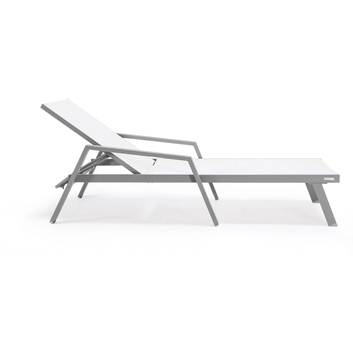 Marlin Aluminum Outdoor Chaise Lounge Chair with Sling Fabric Seat - Elax Furniture