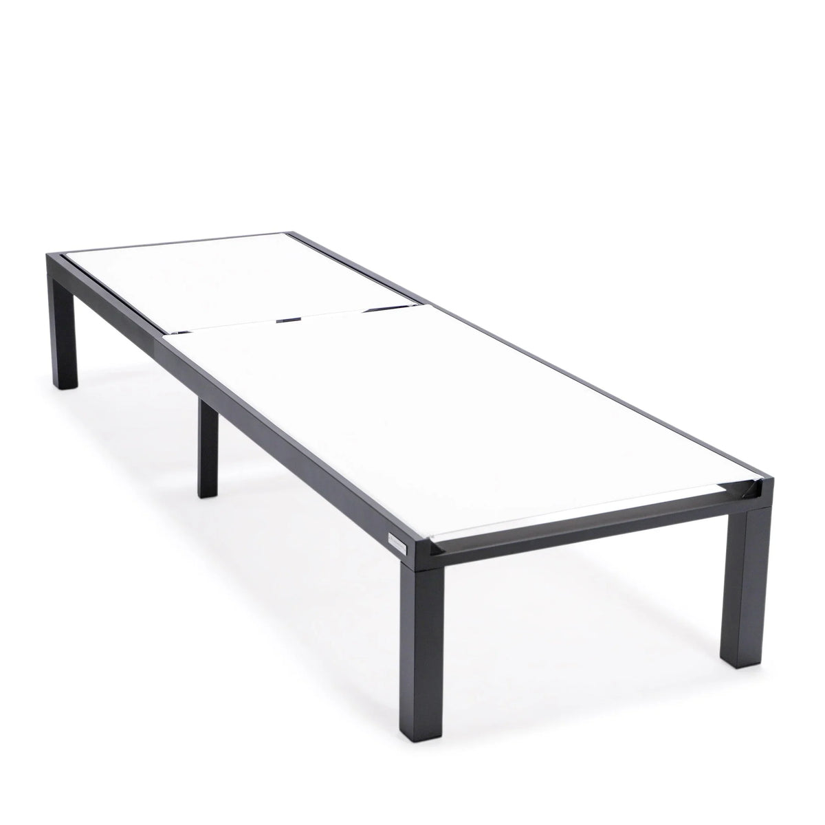 Marlin Aluminum Outdoor Chaise Lounge Chair with a Square Fire Pit Table - Elax Furniture