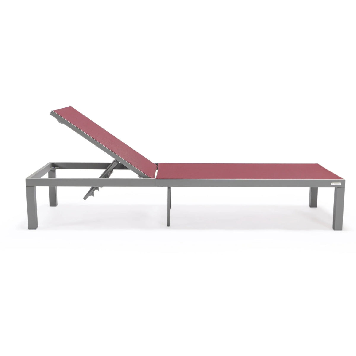 Marlin Aluminum Outdoor Chaise Lounge Chair with Sling Fabric Seat - Elax Furniture