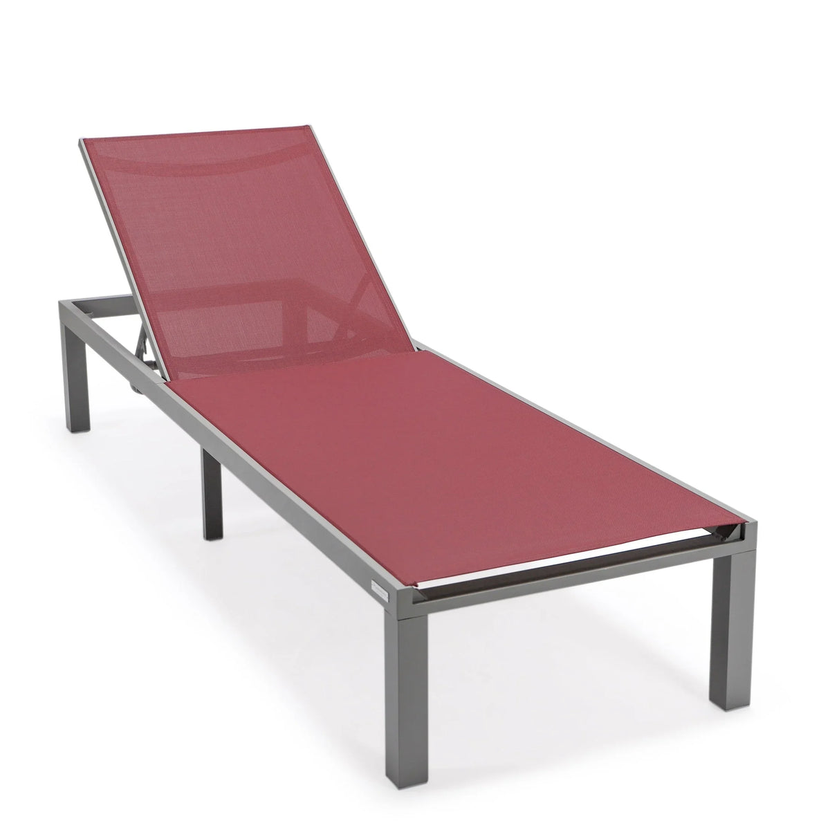 Marlin Aluminum Outdoor Chaise Lounge Chair with a Square Fire Pit Table - Elax Furniture
