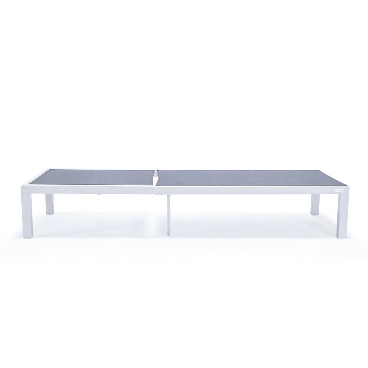 Marlin Patio Chaise Lounge Chair with White Aluminum Frame, Set of 2 - Elax Furniture