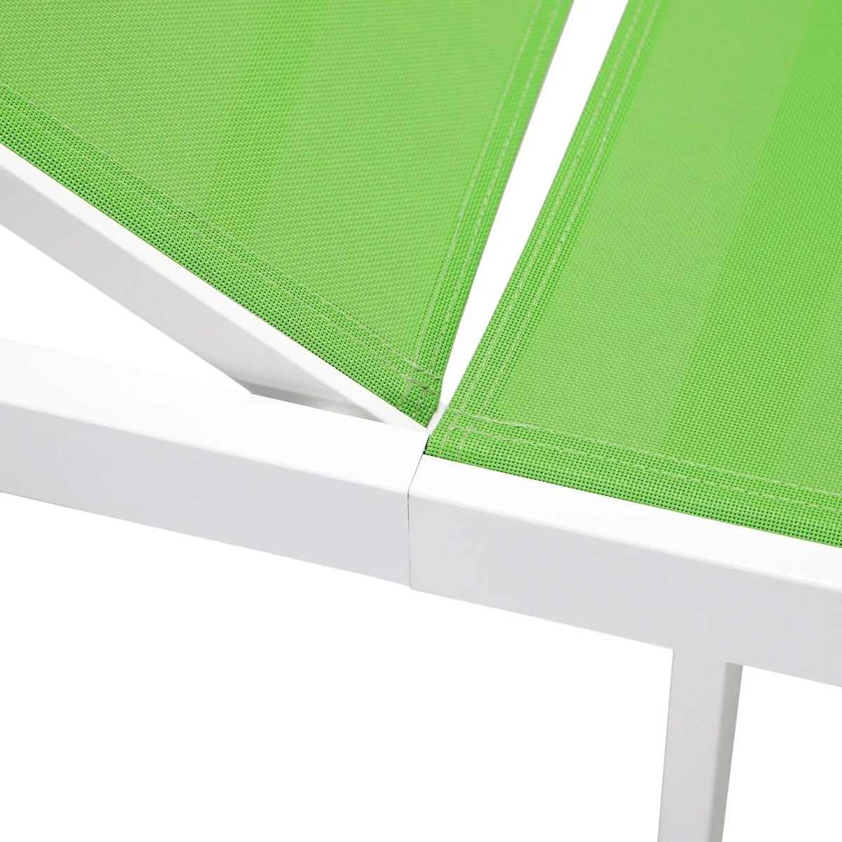 Marlin Patio Chaise Lounge Chair with White Aluminum Frame, Set of 2 - Elax Furniture