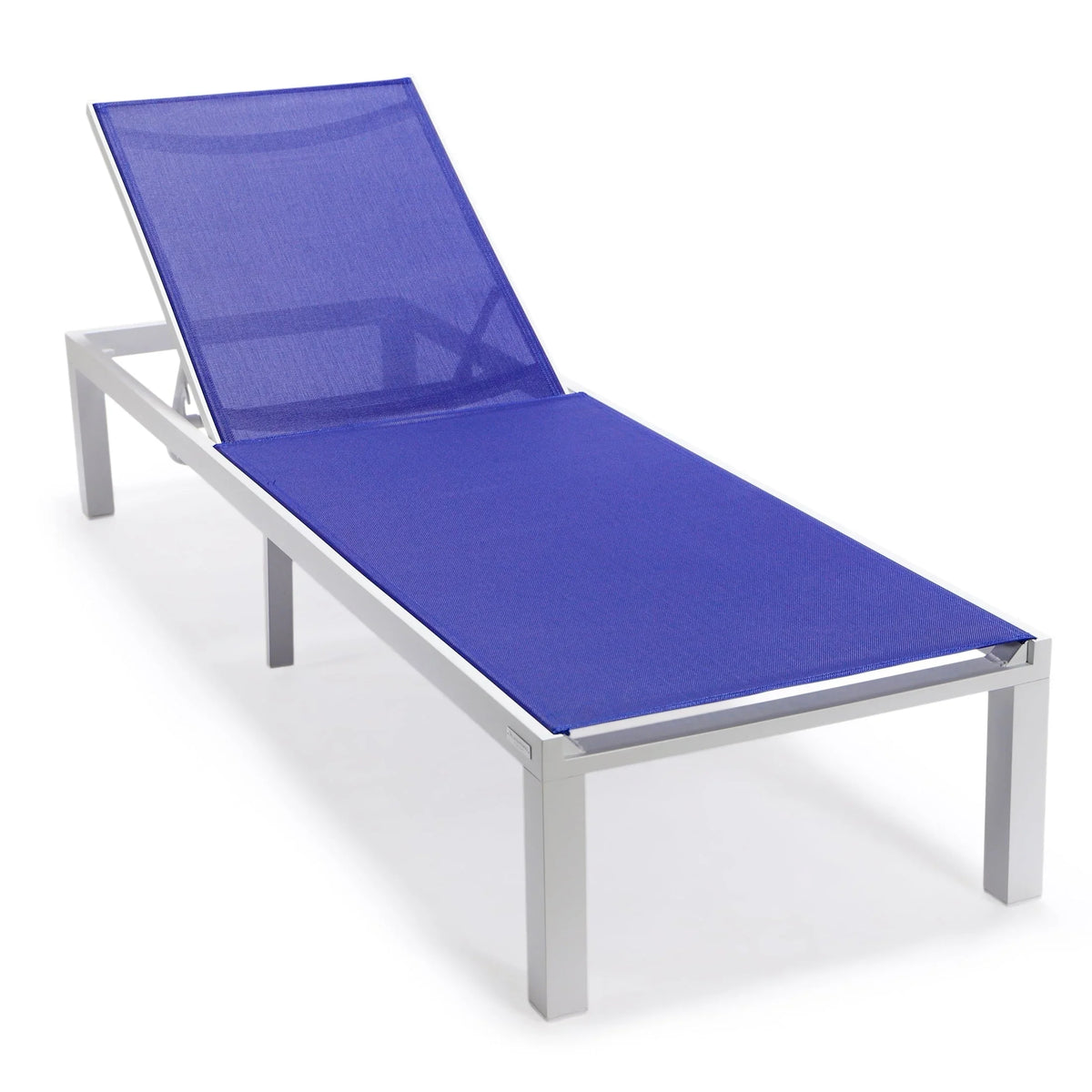 Marlin Aluminum Outdoor Chaise Lounge Chair with Sling Fabric Seat - Elax Furniture