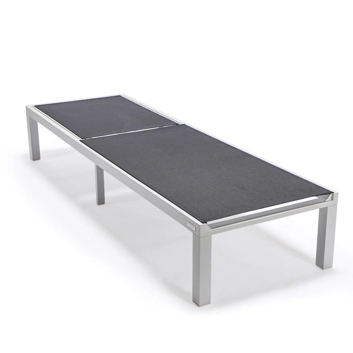 Marlin Modern White Aluminum Outdoor Chaise Lounge Chair With Square Fire Pit Side Table Set of 2 - Elax Furniture