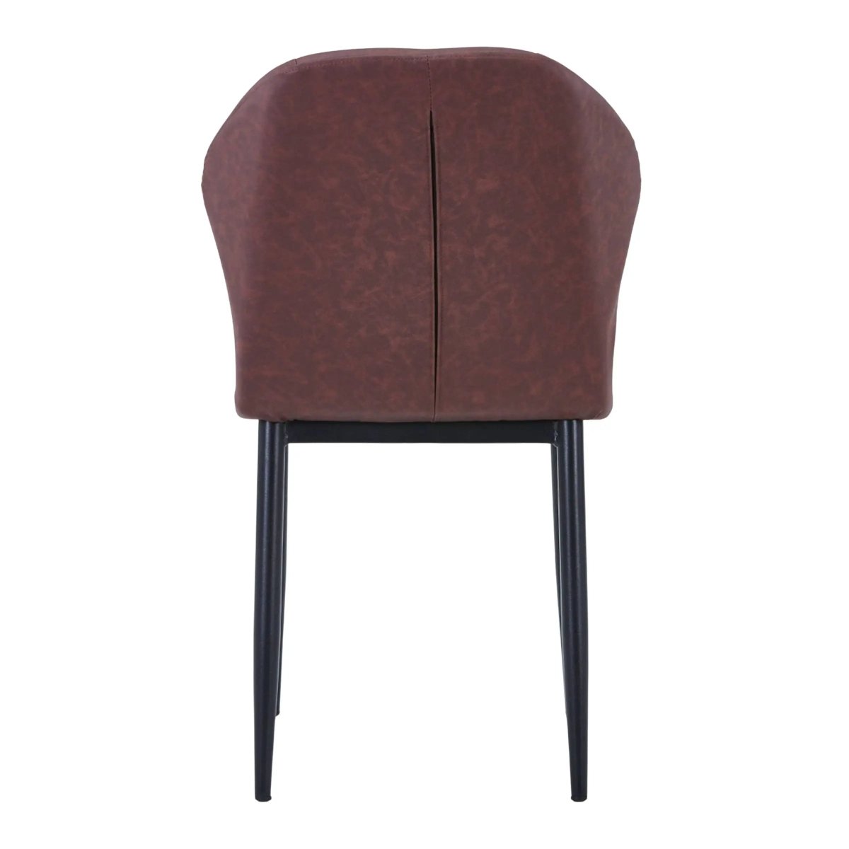 Mosaic Modern Dining Chair Upholstered Leather Vinyl Accent Chair with Curved Back Plum Purple Dining Chair Leisuremod