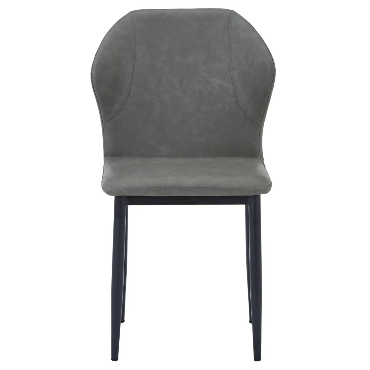Mosaic Modern Dining Chair Upholstered Leather Vinyl Accent Chair with Curved Back Moss Green Dining Chair Leisuremod