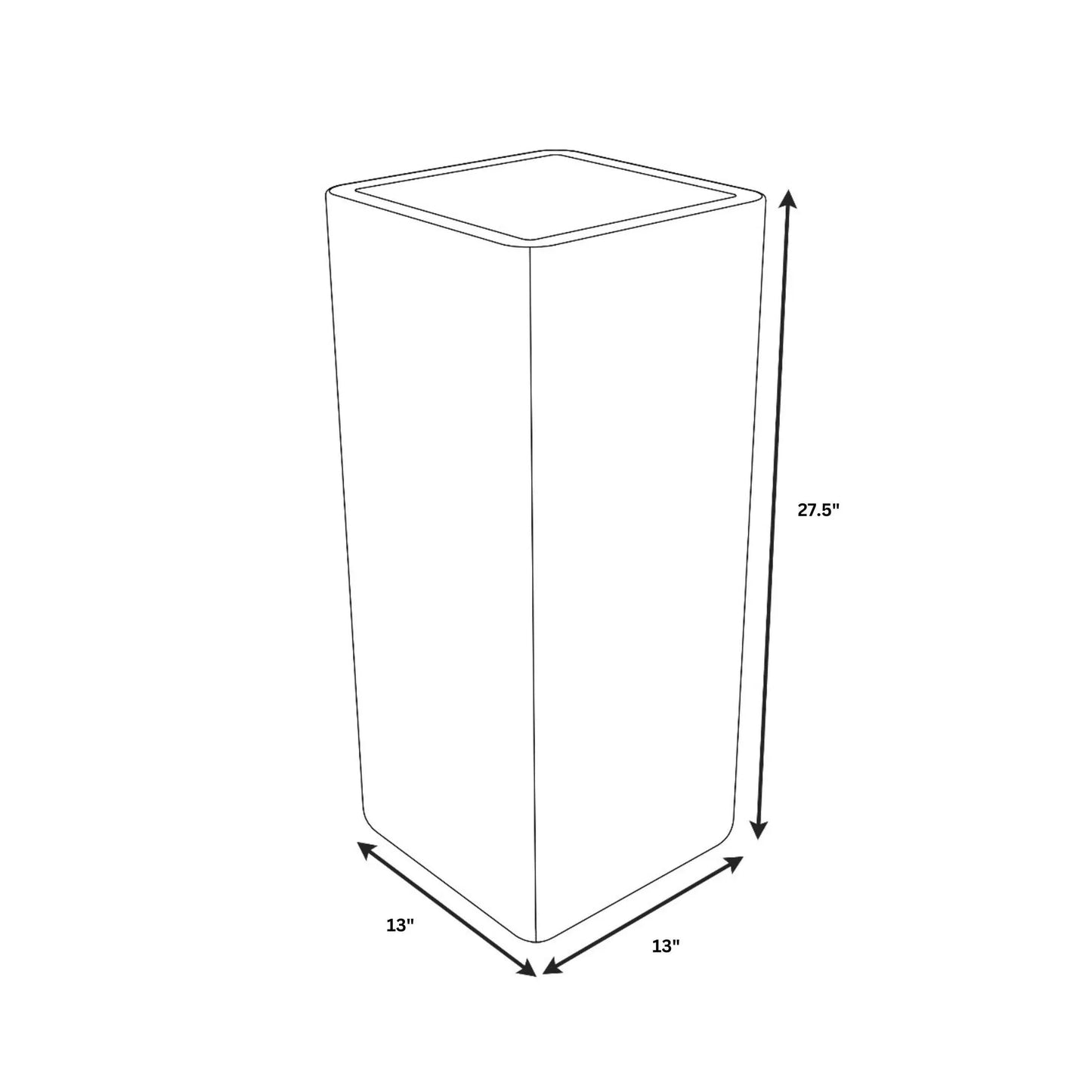 Marquee Fiberstone and MGO Clay Square Planter Pot for Indoor and Outdoor - Elax Furniture